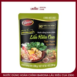 Nước Dùng Hoàn Chỉnh Barona Lẩu Riêu Cua 230g – Đậm Vị Cua Đồng, Dễ Nấu Tại Nhà