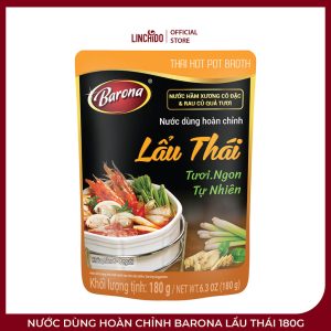 Nước Dùng Hoàn Chỉnh Barona Lẩu Thái 180g – Vị Chua Cay Đậm Đà