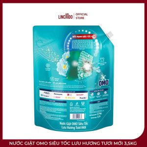 Nước Giặt OMO Siêu Tốc Lưu Hương Tươi Mới 3,5kg – Sạch Nhanh, Thơm Mát - Ảnh 2
