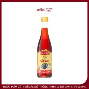 Nước Mắm Cốt Nhĩ Đặc Biệt Hồng Hạnh 40 Độ Đạm Chai 500ml – Đậm Đà Vị Cá Cơm