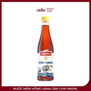 Nước Mắm Hồng Hạnh 35N Chai 900ml – Đậm Vị Cá Cơm Phú Quốc, Thơm Ngon Cho Bữa Cơm Việt