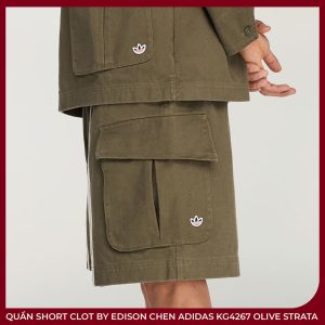 Quần Short CLOT By Edison Chen adidas KG4267 Olive Strata - Ảnh 6