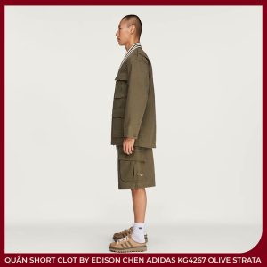 Quần Short CLOT By Edison Chen adidas KG4267 Olive Strata - Ảnh 3