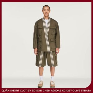 Quần Short CLOT By Edison Chen adidas KG4267 Olive Strata - Ảnh 2