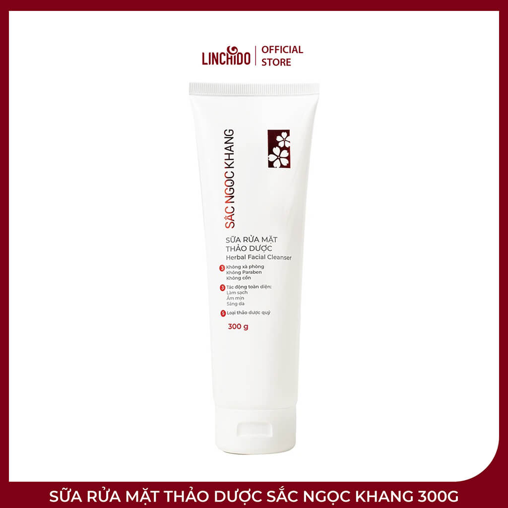 Sữa Rửa Mặt Thảo Dược Sắc Ngọc Khang 300g – Làm Sạch, Ẩm Mịn Và Sáng Da