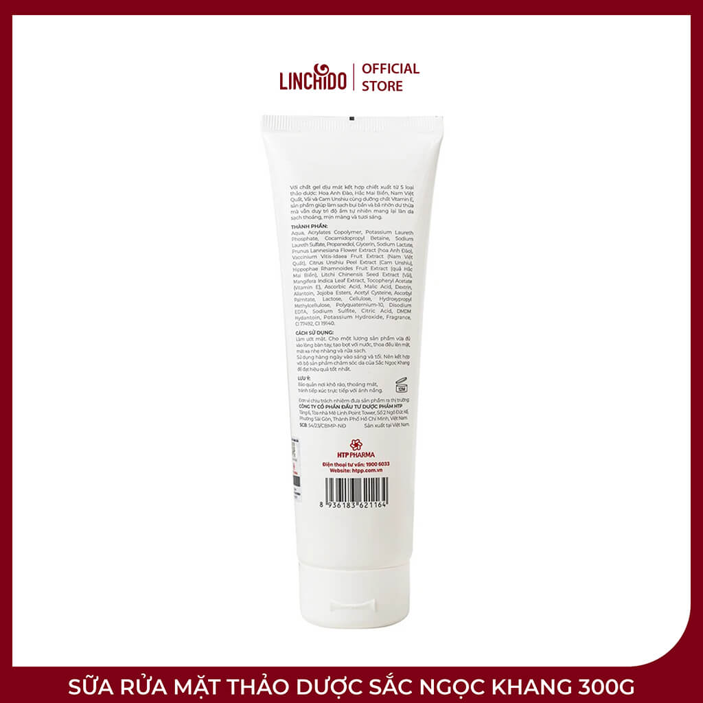 Sữa Rửa Mặt Thảo Dược Sắc Ngọc Khang 300g – Làm Sạch, Ẩm Mịn Và Sáng Da - Ảnh 3