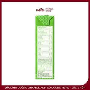 Sữa Dinh Dưỡng Vinamilk ADM Có Đường 180ml – Lốc 4 Hộp - Ảnh 4