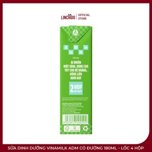 Sữa Dinh Dưỡng Vinamilk ADM Có Đường 180ml – Lốc 4 Hộp - Ảnh 2
