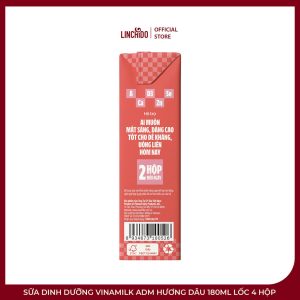Sữa Dinh Dưỡng Vinamilk ADM Hương Dâu 180ml Lốc 4 Hộp - Ảnh 3