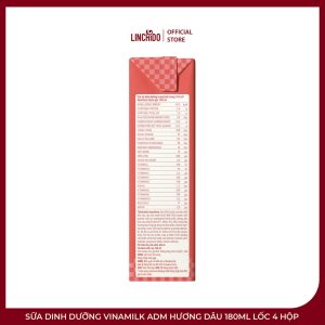 Sữa Dinh Dưỡng Vinamilk ADM Hương Dâu 180ml Lốc 4 Hộp - Ảnh 2