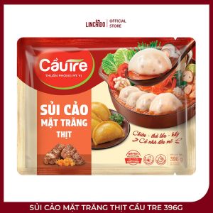 Sủi Cảo Mặt Trăng Thịt Cầu Tre 396g – Nhân Thịt Rau Củ, Tiện Hấp Chiên Và Thả Lẩu