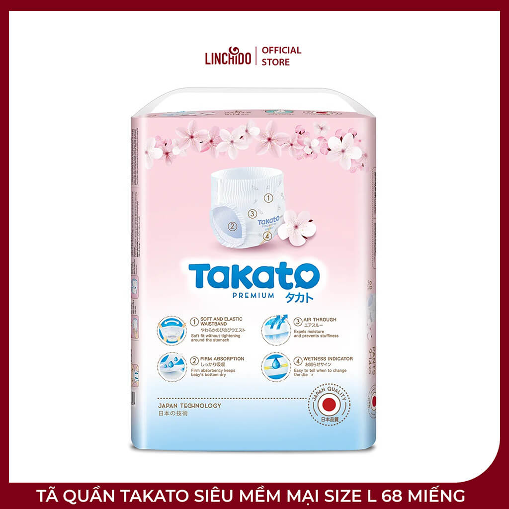 Tã Quần Takato Siêu Mềm Mại Size L 68 Miếng – Cho Bé 9–14kg - Ảnh 3