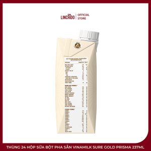 Thùng 24 Hộp Sữa Bột Pha Sẵn Vinamilk Sure Gold Prisma 237ml - Ảnh 2