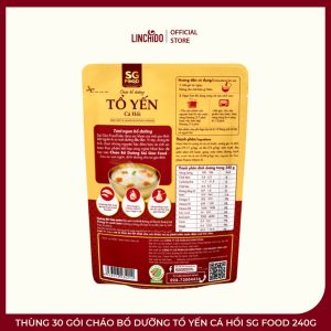 Thùng 30 Gói Cháo Bổ Dưỡng Tổ Yến Cá Hồi SG Food 240g - Ảnh 2