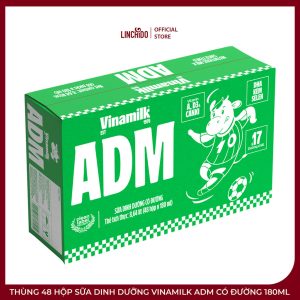 Thùng 48 Hộp Sữa Dinh Dưỡng Vinamilk ADM Có Đường 180ml