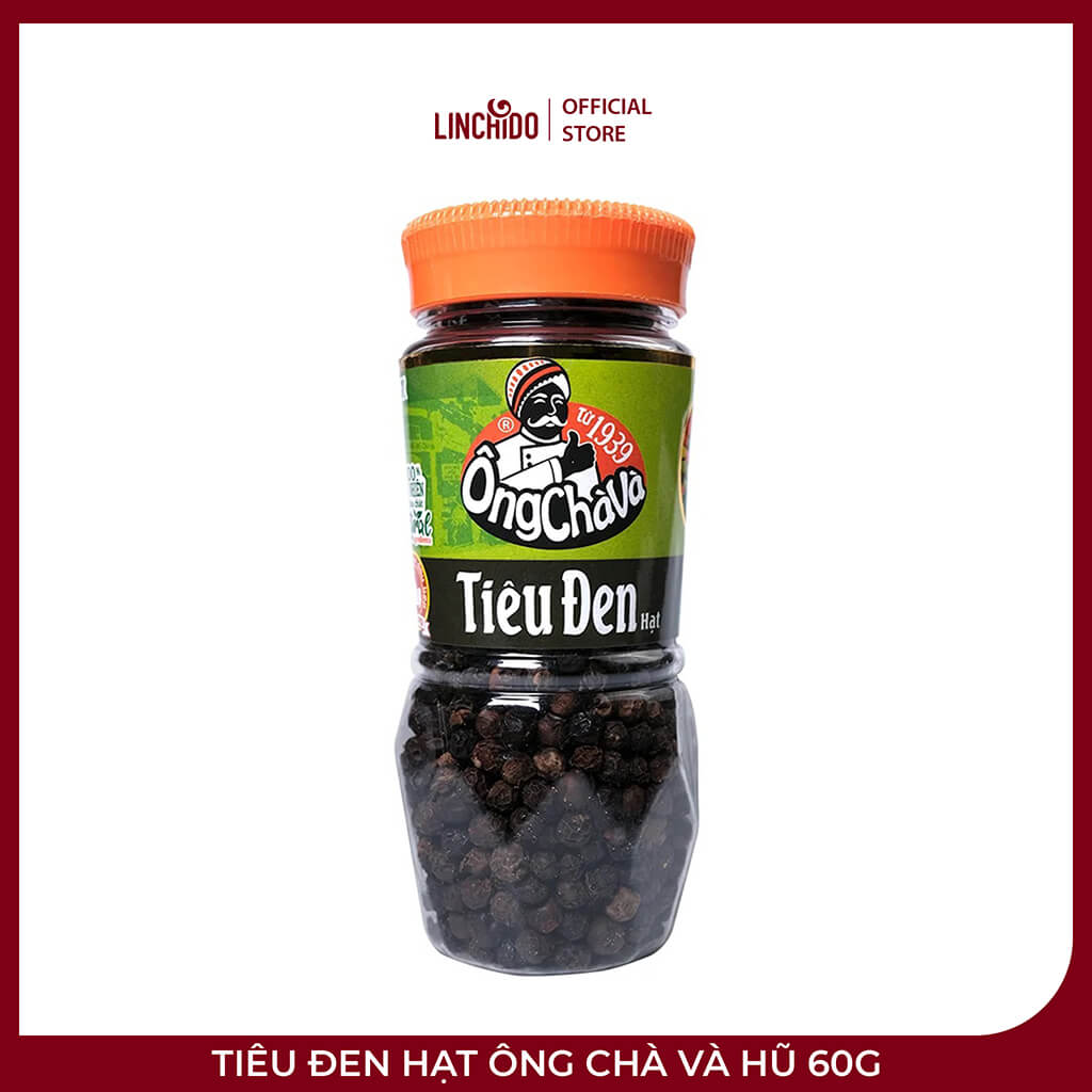 Tiêu Đen Hạt Ông Chà Và Hũ 60g – Nguyên Chất 100%