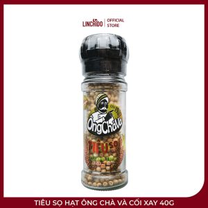 Tiêu Sọ Hạt Ông Chà Và Cối Xay 40g – Tiêu Trắng Nguyên Chất