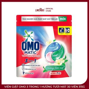 Viên Giặt OMO 3 Trong 1 Hương Tươi Mát 30 Viên 315g