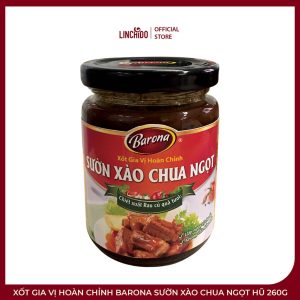 Xốt Gia Vị Hoàn Chỉnh Barona Sườn Xào Chua Ngọt Hũ 260g – Dễ Nấu, Đậm Đà