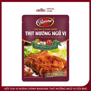 Xốt Gia Vị Hoàn Chỉnh Barona Thịt Nướng Ngũ Vị Gói 80g