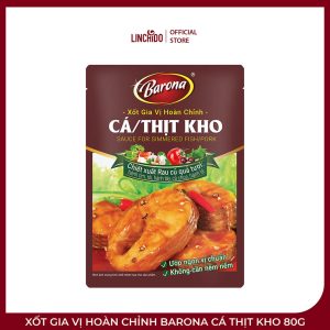 Xốt Gia Vị Hoàn Chỉnh Barona Cá Thịt Kho 80g – Tiện Ướp Cá, Kho Thịt Đậm Vị