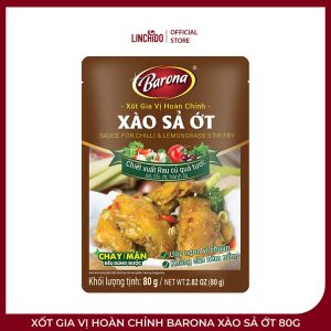Xốt Gia Vị Hoàn Chỉnh Barona Xào Sả Ớt 80g – Thơm Sả, Cay Đậm Đà