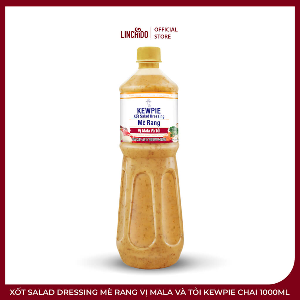 Xốt Salad Dressing Mè Rang Vị Mala Và Tỏi Kewpie Chai 1000ml